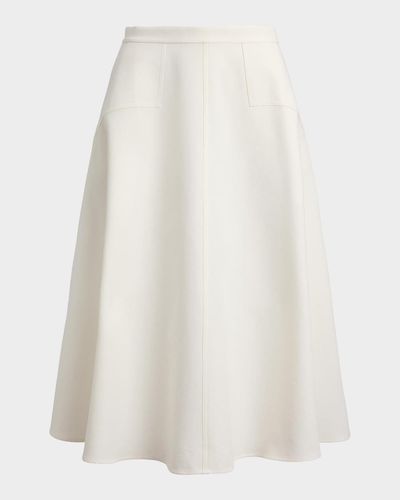 Polo Ralph Lauren Cotton-Wool A-Line Midi Skirt