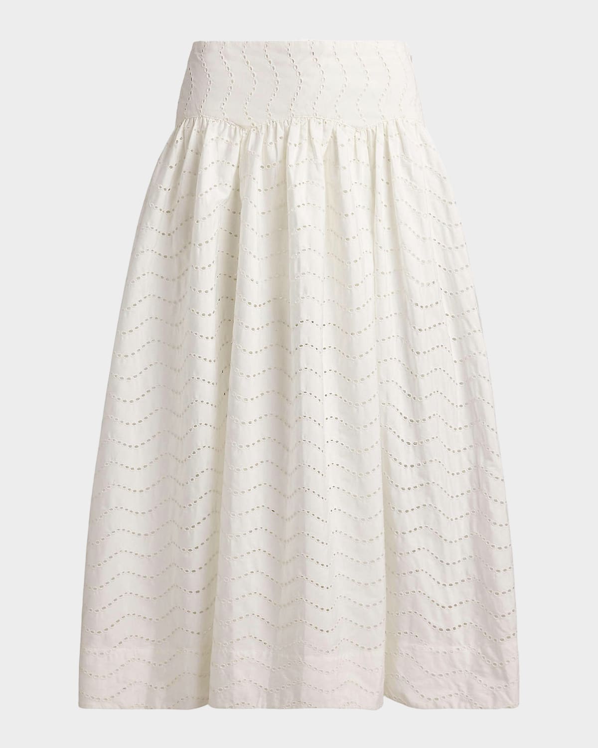 Polo Ralph Lauren Cotton Eyelet Maxi Skirt