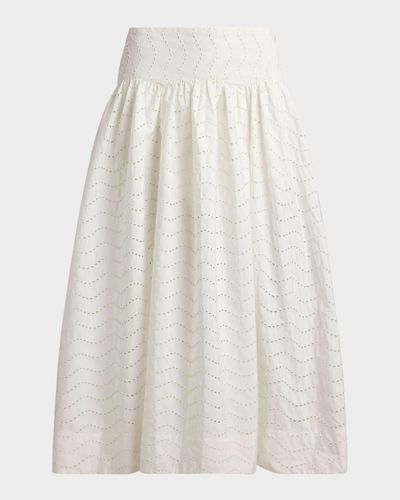 Polo Ralph Lauren Cotton Eyelet Maxi Skirt