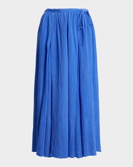 Polo Ralph Lauren Crinkled A-Line Wrap Skirt