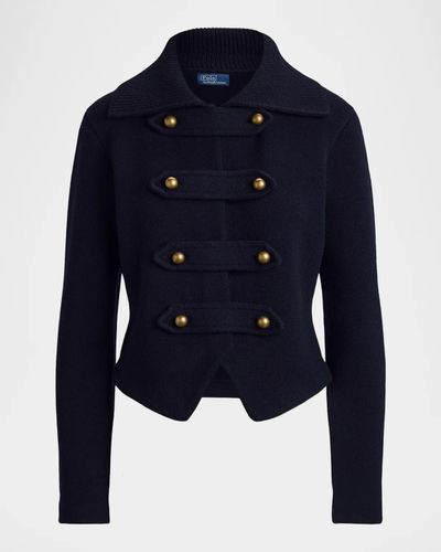 Polo Ralph Lauren Double-Breasted Wool-Blend Knit Jacket