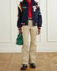 POLO RALPH LAUREN Embroidered appliquéd leather-trimmed wool-blend twill jacket - 2
