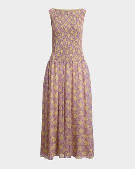 Polo Ralph Lauren Floral Smocked Crinkled Dress