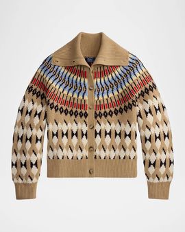 Polo Ralph Lauren Geo-Motif Wool-Cashmere Cardigan