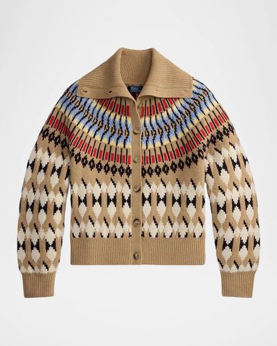 Polo Ralph Lauren Geo-Motif Wool-Cashmere Cardigan