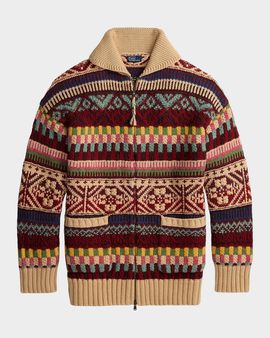 Polo Ralph Lauren Geometric Shawl-Collar Cardigan