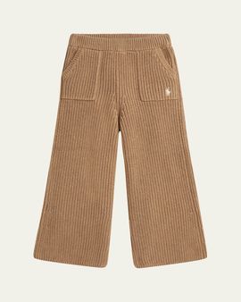 Polo Ralph Lauren Girl's Cotton Knit Wide-Leg Pants