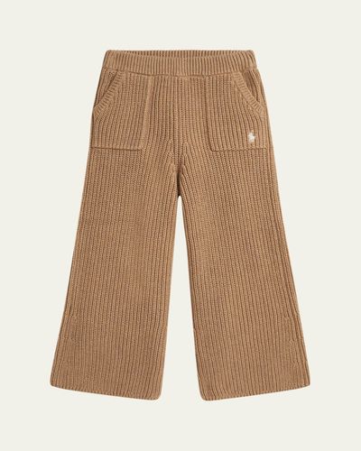 Polo Ralph Lauren Girl's Cotton Knit Wide-Leg Pants