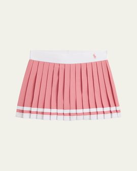 Polo Ralph Lauren Girl's Striped Pleated Mini Skort