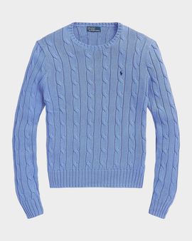 Polo Ralph Lauren Julianna Cable-Knit Cotton Crewneck Sweater