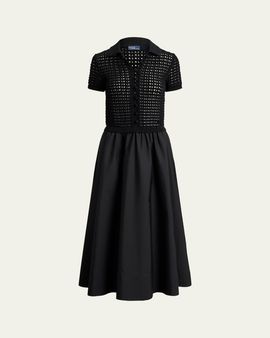 Polo Ralph Lauren Knit-Bodice Cotton Dress