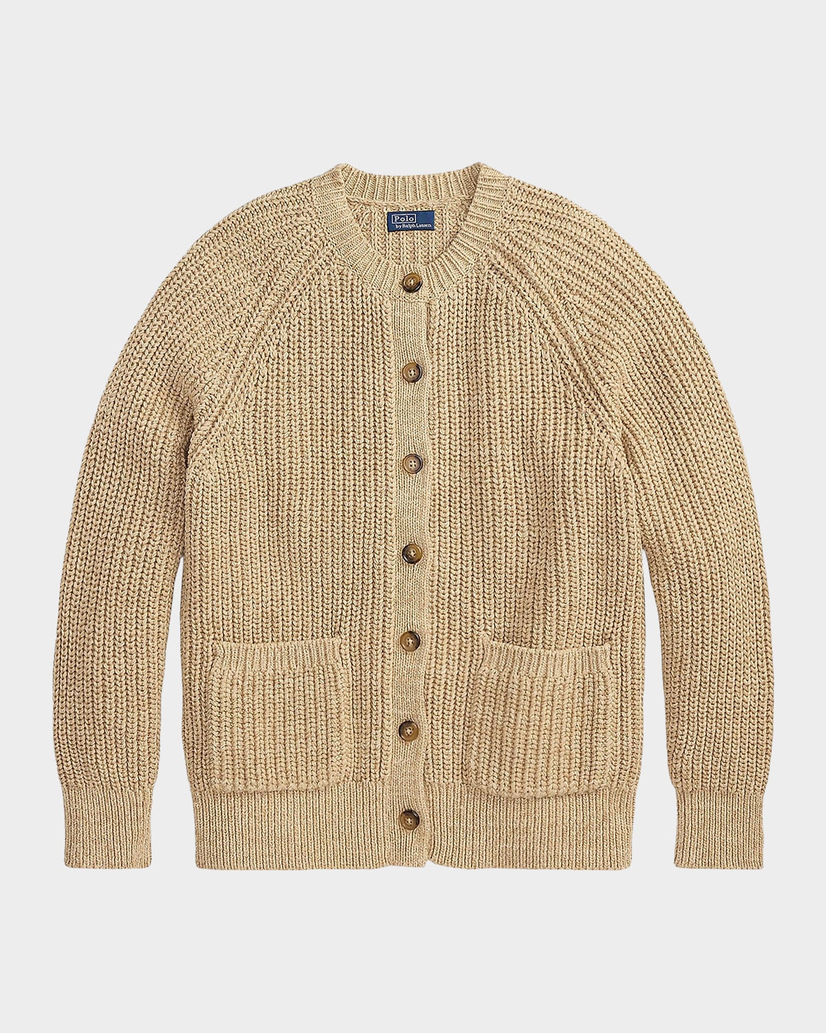 Polo Ralph Lauren Knitted Raglan-Sleeve Cotton Cardigan