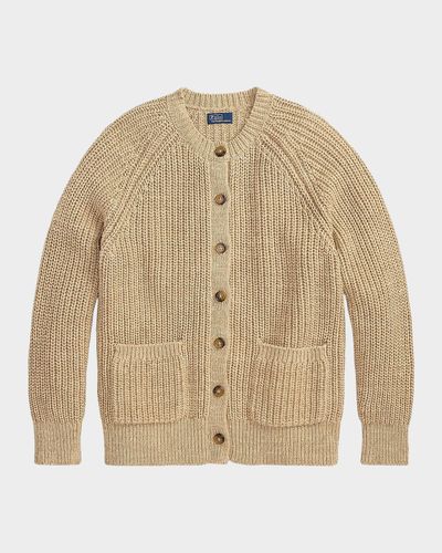 Polo Ralph Lauren Knitted Raglan-Sleeve Cotton Cardigan