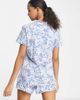 Polo Ralph Lauren Lauren by Ralph Lauren button through short pajama set in blue floral-Pink - 2