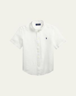 Polo Ralph Lauren Little Boy's & Boy's Linen Short-Sleeve Shirt