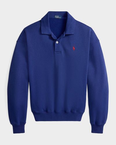 Polo Ralph Lauren Logo Cotton-Blend Polo Sweatshirt