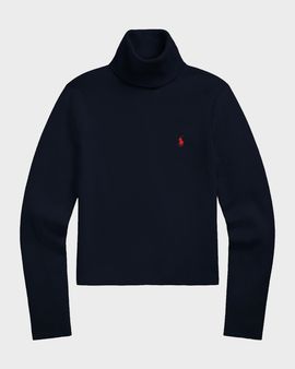 Polo Ralph Lauren Logo Cotton-Blend Turtleneck Sweater
