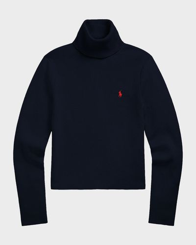 Polo Ralph Lauren Logo Cotton-Blend Turtleneck Sweater