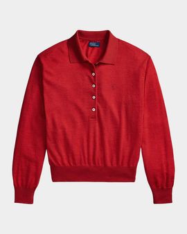 Polo Ralph Lauren Merino Wool Polo-Collar Sweater