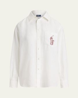 Polo Ralph Lauren Oversize-Fit Big Pony Linen Shirt