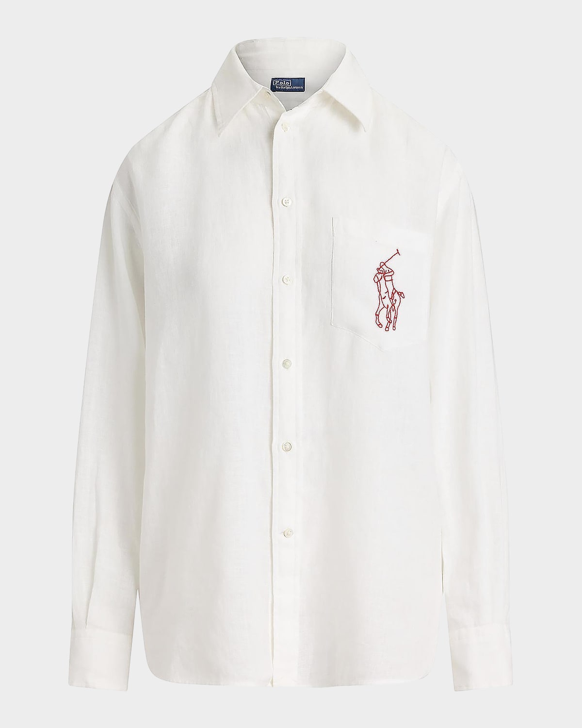 Polo Ralph Lauren Oversized-Fit Embroidered Linen Shirt