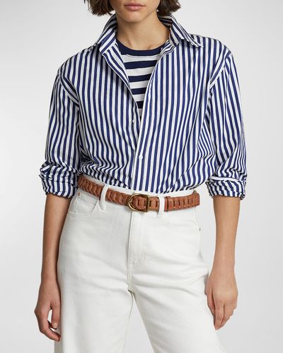 Polo Ralph Lauren Oversized-Fit Striped Cotton Shirt