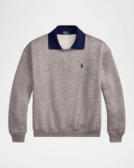 Polo Ralph Lauren Polo-Collar Fleece Crewneck Sweatshirt