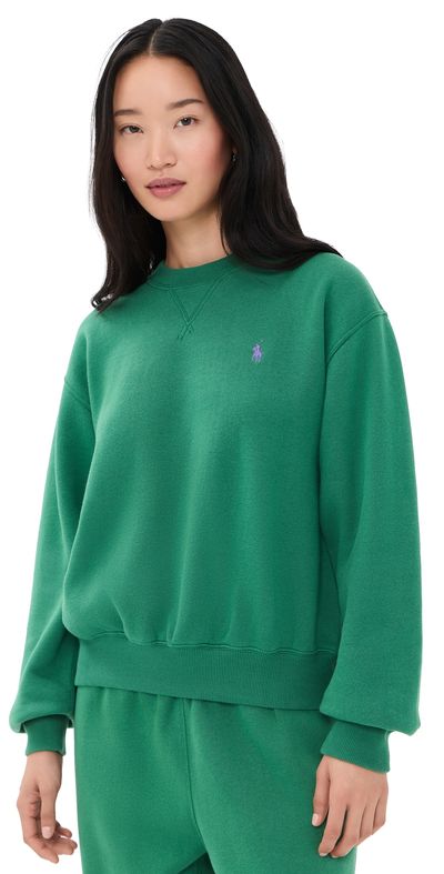 Polo Ralph Lauren Polo Ralph Lauren Arctic Fleece Knit Crew Neck Sweatshirt Bush Green