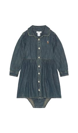 Polo Ralph Lauren Polo Ralph Lauren Baby Shirred Denim Shirtdress