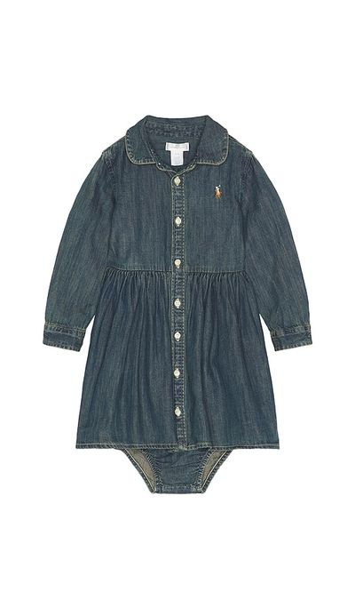 Polo Ralph Lauren Polo Ralph Lauren Baby Shirred Denim Shirtdress