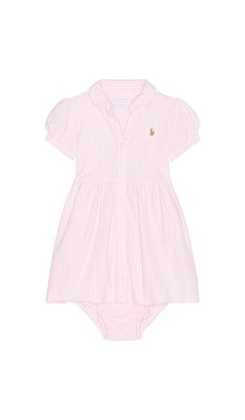 Polo Ralph Lauren Polo Ralph Lauren Baby Short-sleeve Striped Oxford Knit Dress
