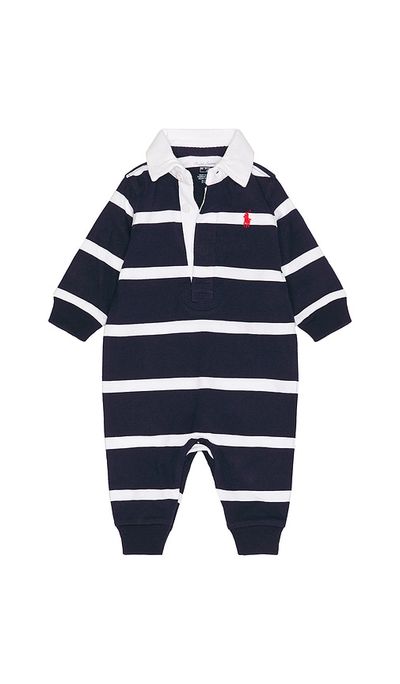 Polo Ralph Lauren Polo Ralph Lauren Baby Striped Cotton Rugby Coverall