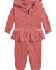 Polo Ralph Lauren Polo Ralph Lauren Baby Two Piece Set Long Sleeve Cotton Velour Full Zip Sweatshirt With Jogger - 1