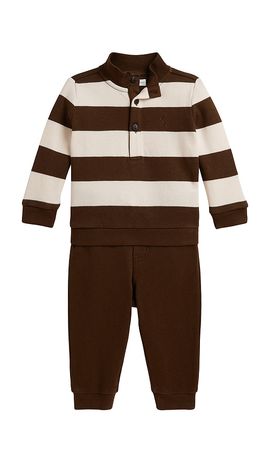 Polo Ralph Lauren Polo Ralph Lauren Baby Two Piece Set Long Sleeve Estate Rib Mock Neck Hookup