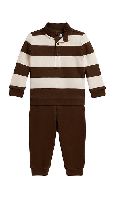 Polo Ralph Lauren Polo Ralph Lauren Baby Two Piece Set Long Sleeve Estate Rib Mock Neck Hookup
