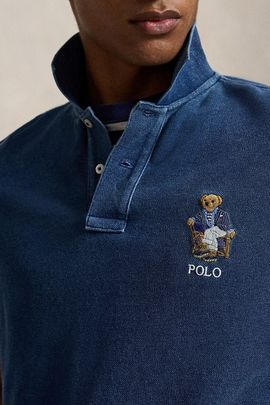 Polo Ralph Lauren Polo Ralph Lauren Bear Graphic Classic Fit Polo Shirt Top in Navy, Men's at Urban Outfitters