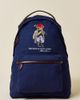Polo Ralph Lauren Polo Ralph Lauren Bear Logo Canvas Backpack in Newport Navy, Men's at Urban Outfitters - 1