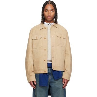 Polo Ralph Lauren Polo Ralph Lauren Beige 'The Ashdale' Suede Jacket