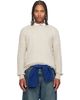 Polo Ralph Lauren Polo Ralph Lauren Beige 'The Iconic Cable-Knit' Cashmere Sweater - 1