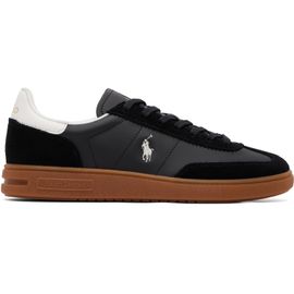 Polo Ralph Lauren Polo Ralph Lauren Black Bedford Leather-Suede Sneakers