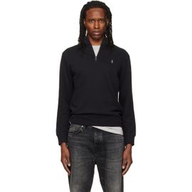 Polo Ralph Lauren Polo Ralph Lauren Black Luxury Jersey Quarter-Zip Pullover Sweater