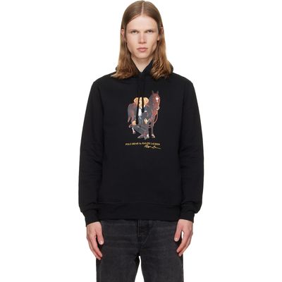 Polo Ralph Lauren Polo Ralph Lauren Black Polo Bear & Horse Hoodie