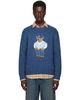 Polo Ralph Lauren Polo Ralph Lauren Blue Polo Bear Cotton Linen Blend Sweater - 1