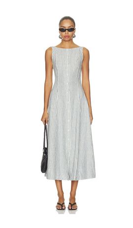 Polo Ralph Lauren Polo Ralph Lauren Boat Neck Sleeveless A Line Dress