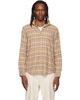 Polo Ralph Lauren Polo Ralph Lauren Brown & Beige Long Sleeve Spread Collar Sport Shirt - 1