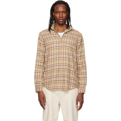 Polo Ralph Lauren Polo Ralph Lauren Brown & Beige Long Sleeve Spread Collar Sport Shirt