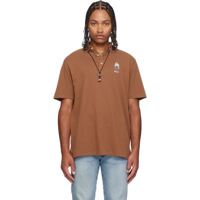 Polo Ralph Lauren Polo Ralph Lauren Brown Classic Fit Polo Bear Mesh Polo