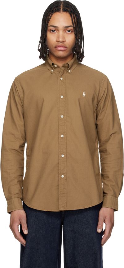 Polo Ralph Lauren Polo Ralph Lauren Brown Garment-Dyed Oxford Shirt