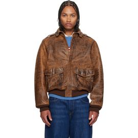 Polo Ralph Lauren Polo Ralph Lauren Brown Leather Flight Jacket