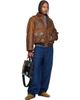Polo Ralph Lauren Polo Ralph Lauren Brown Leather Flight Jacket - 4